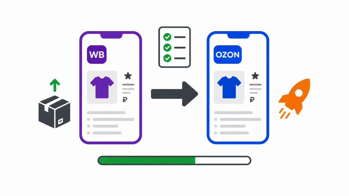 86% продавцов с Wildberries выбирают Ozon второй площадкой — но просто скопировать карточки не получится. Разбираю пошагово как перенести товары с WB на Ozon без ошибок модерации и что нужно адаптировать обязательно