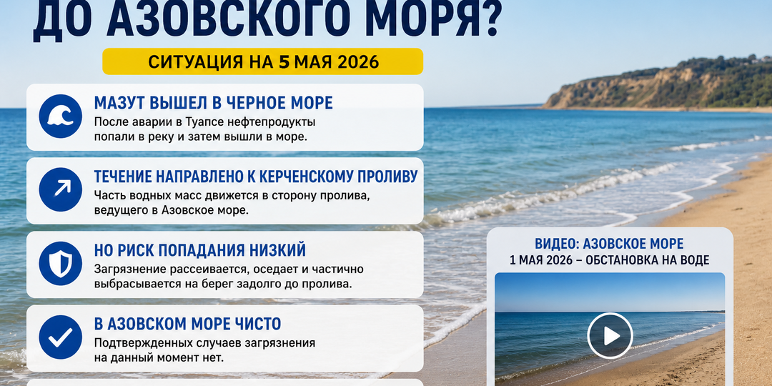 Дошёл ли мазут до Азовского моря — что происходит сейчас