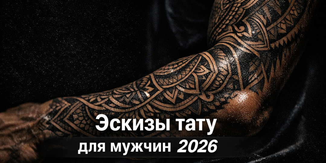 Эскизы тату для мужчин 2026: 100+ идей