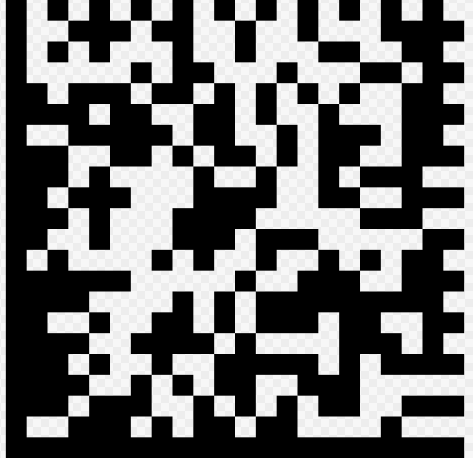 Изображение кода Data Matrix (квадрат из точек)