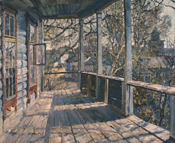 Абакумов. Апрельское солнце. 1986. Холст, масло. 80х100.