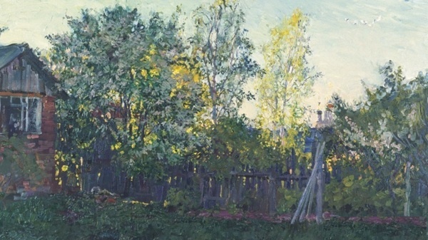 Абакумов. Май в Коломне. 1994. Холст, масло. 50х100.