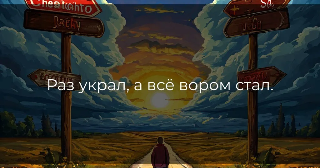 Раз украл, а всё вором стал
