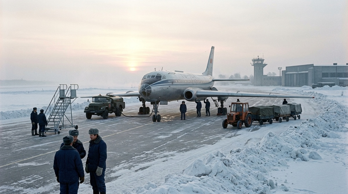 Утро 7 февраля 1981 года. Аэродром Пушкин — за час до взлёта рейса, изменившего историю советского флота