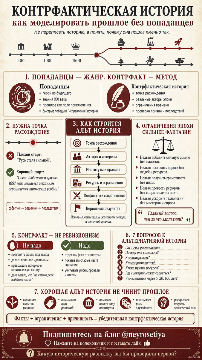Инфографика: Что такое контрфактическая история