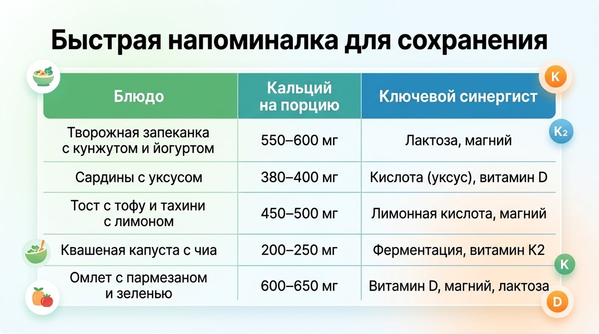 Три из пяти блюд покрывают норму наполовину или больше. 