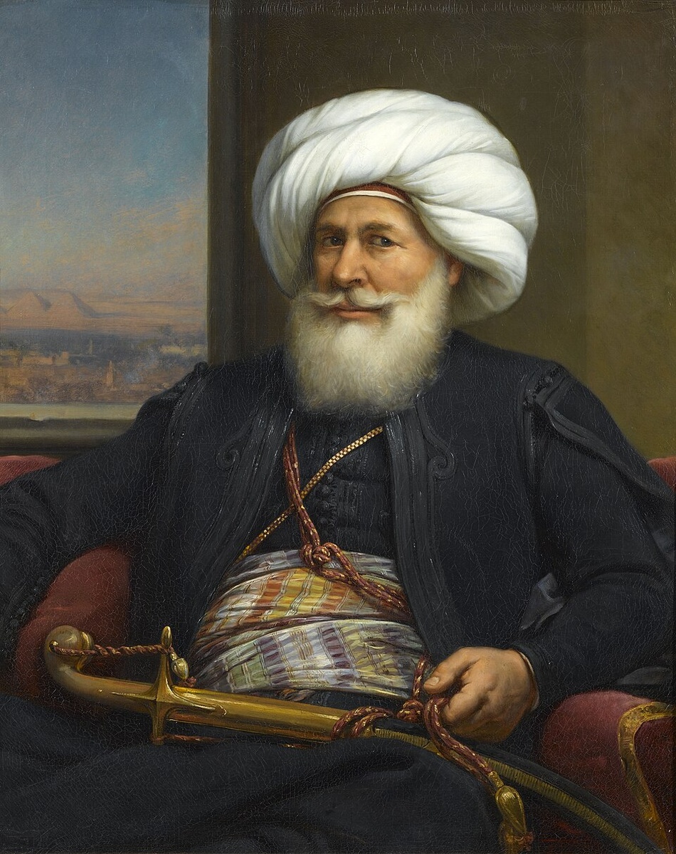 Мухаммед Али (1769 - 1849), наместник турецкого султана (паша) в Египте в 1805-1848 гг., в конечном итоге сделал страну своим наследственным владением. На пике своего правления в 1840 году он контролировал Египет, Судан, Хиджаз, Левант, Крит, превратив Каир из простой османской провинциальной столицы в центр обширной империи. Считается основателем современного Египта