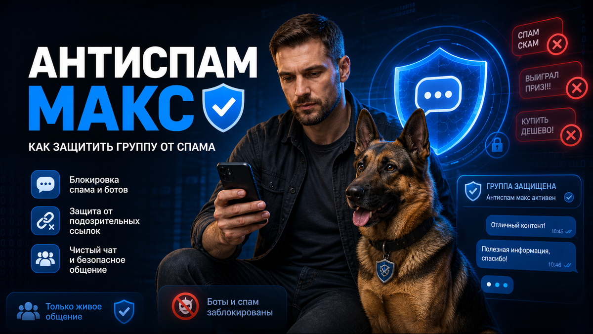 Бот «Антиспам» в мессенджере Макс