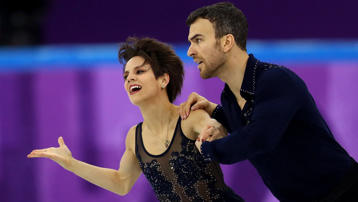    Меган Дюамель и ее партнер Эрик Рэдфорд. Getty Images