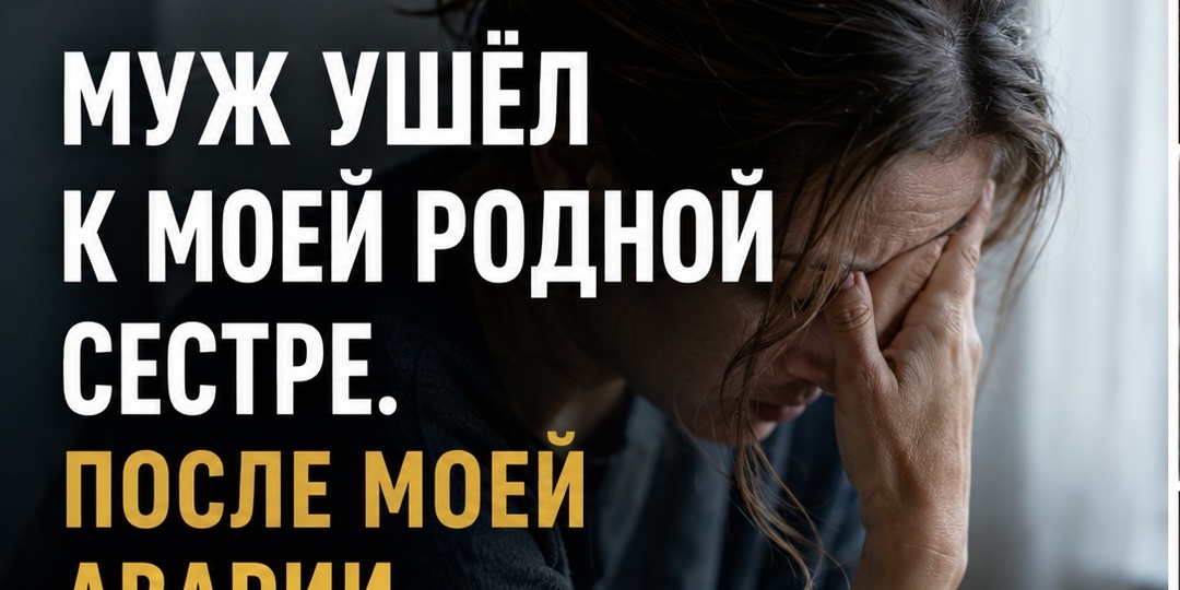 # Муж ушёл к моей родной сестре. После моей аварии. Теперь они живут вместе