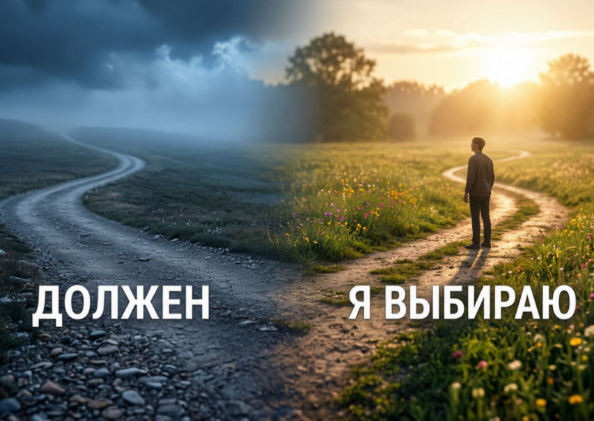 Друзья, в прошлый раз мы подробно разобрали, как оковы «должен» разрушают вашу мотивацию. Мы говорили о том, что слово «должен» превращает отказ от курения в тяжёлую повинность, провоцирует чувство вины и внутреннее сопротивление, загоняет вас в жёсткие рамки и подтачивает веру в себя, маскируясь под голос совести.