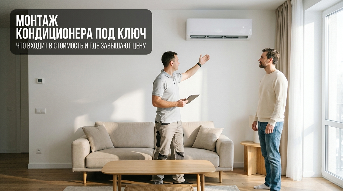 Все о монтаже кондиционера под ключ и его стоимости.