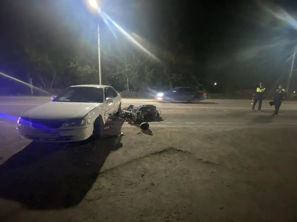    ДТП в Соузге с мотоциклом Wolf Motoland и Toyota Corolla. Источник: МВД по Республике Алтай