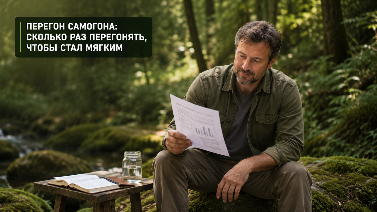 Вторая перегонка самогона для получения мягкого и качественного напитка.