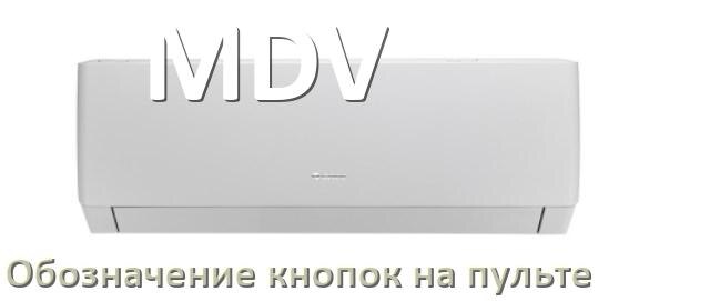 
Кондиционер MDV значение кнопок на пульте AUH, Mode, Eco