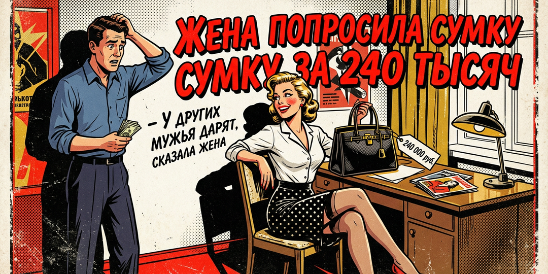 Жена попросила сумку за 240 тысяч: – у других мужья дарят, сказала жена