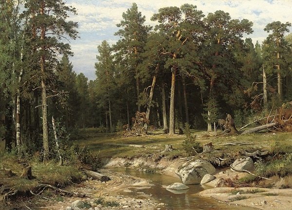 Шишкин. Мачта сосновый лес в Вятской губернии. 1889. Холст, масло. 78,7 х 107,3.