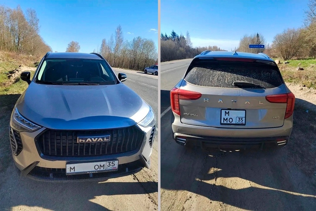    Автомобиль инспекторы ГАИ заметили при просмотре камер. "Хавал" с подложными госзнаками ехал по трассе Сергиев Посад - Череповец.