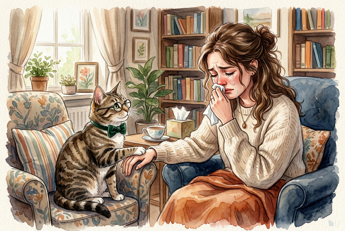 Иногда психолог это будто теплый котик, который может вас обнять своими "лапками" и вы могли в безопасноти пережить бурю эмоций.