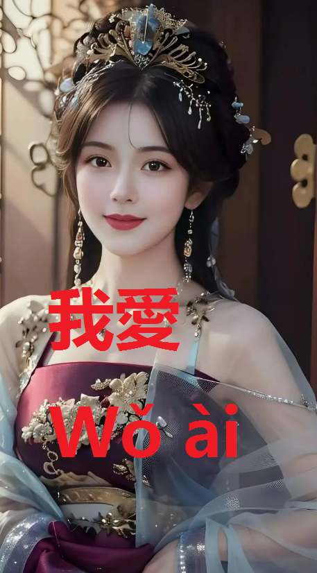 我愛 Wǒ ài.