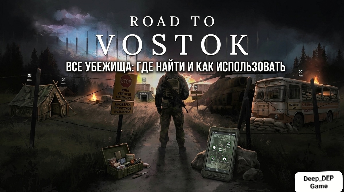 Убежища в игре Road to Vostok — это ключевые механики выживания, которые служат безопасными точками для сохранения прогресса, управления инвентарём и подготовки к рейдам. Они позволяют сохранять данные персонажа, хранить ресурсы и планировать продвижение по карте.