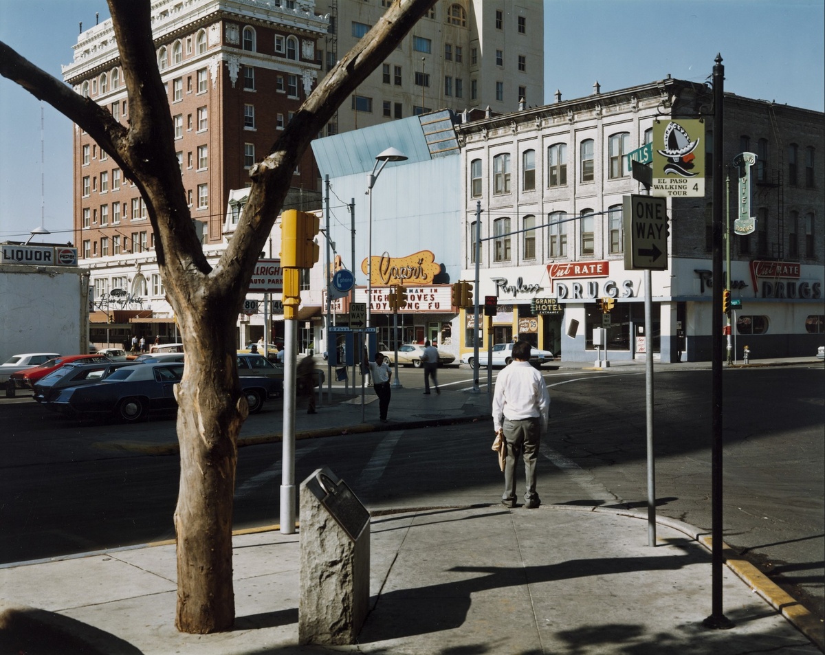 Stephen Shore — El Paso Street, El Paso, Texas, July 5, 1975.