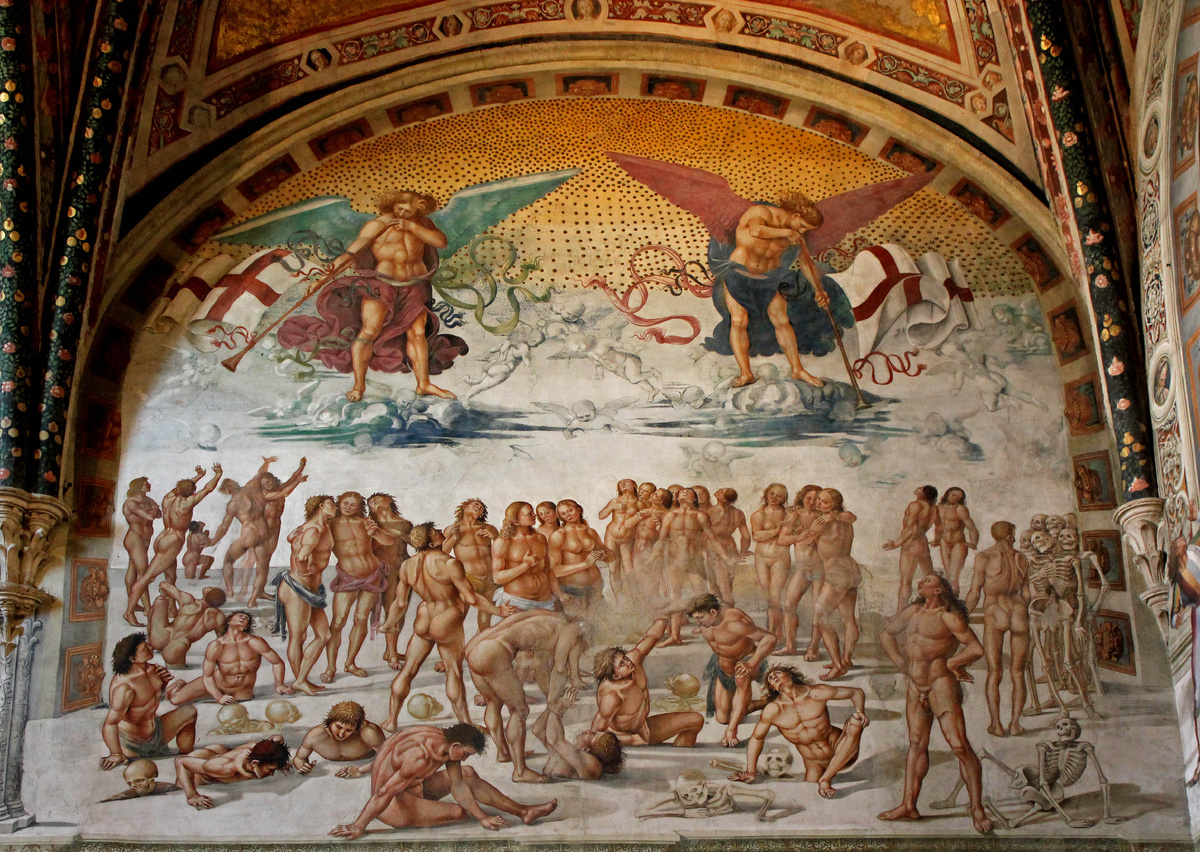 Фра Анжелико и Лука Синьорелли. «Воскресение во плоти». 1447–1504 годы. Капелла Мадонны ди Сан-Брицио, Дуомо Орвието