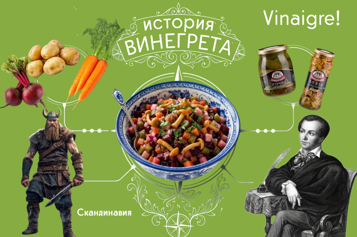 Истори салата  винегрета. Скатерть-Самобранка