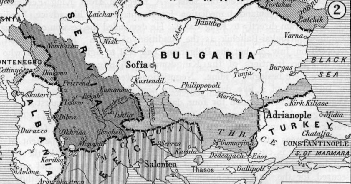 Болгария в границах после Второй Балканской войны по Бухарестскому миру