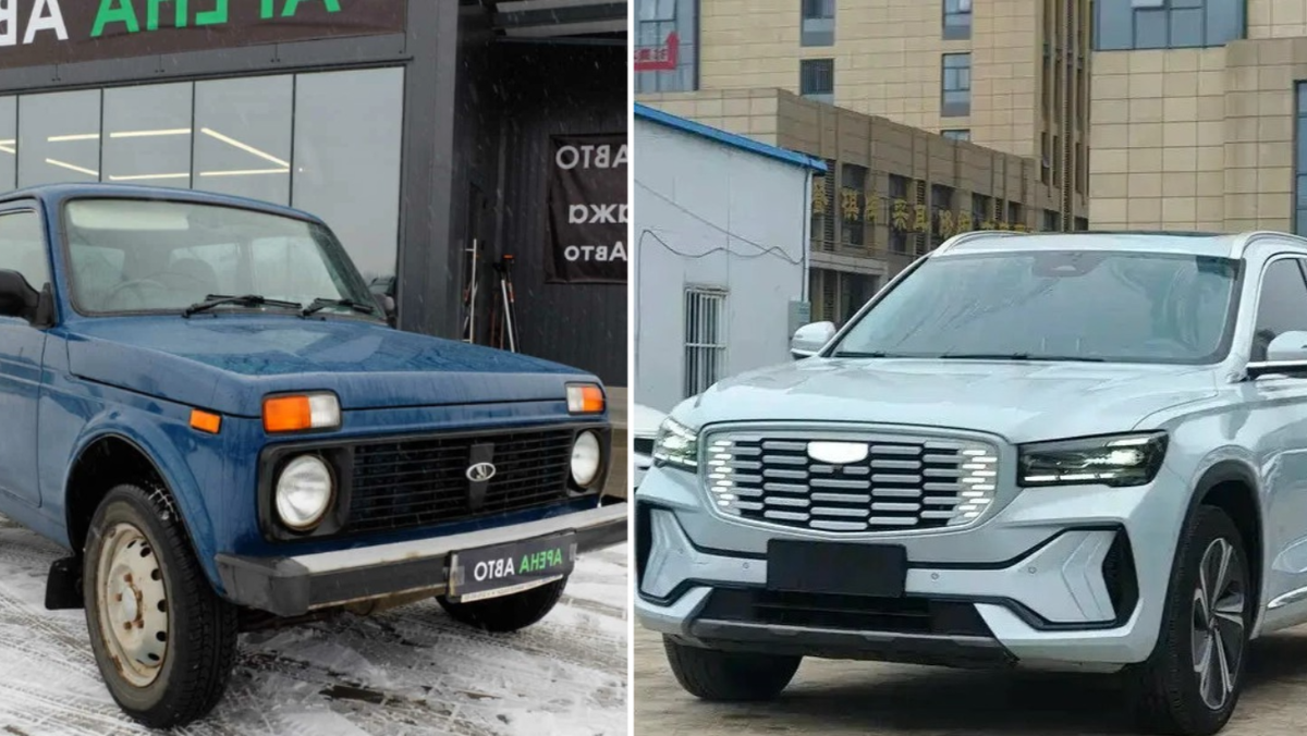 ВАЗ-2121 и Geely Monjaro выпускающиеся в 2026. Без комментариев