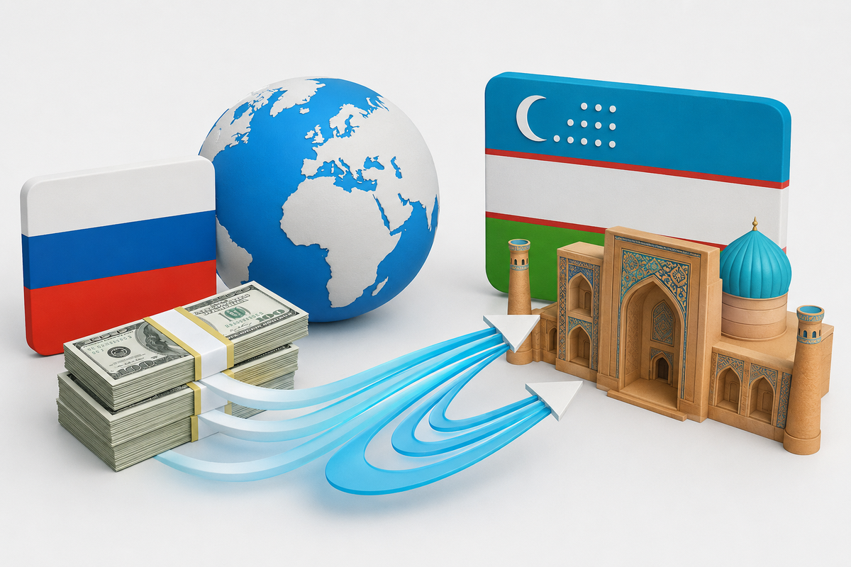 Перевод долларов в Узбекистан
