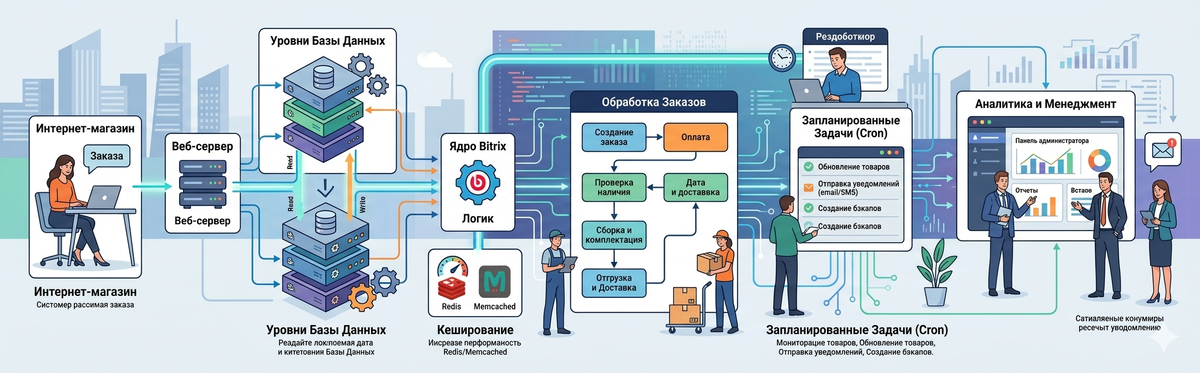 Миграция Битрикс на новый сервер и тестовая копия сайта