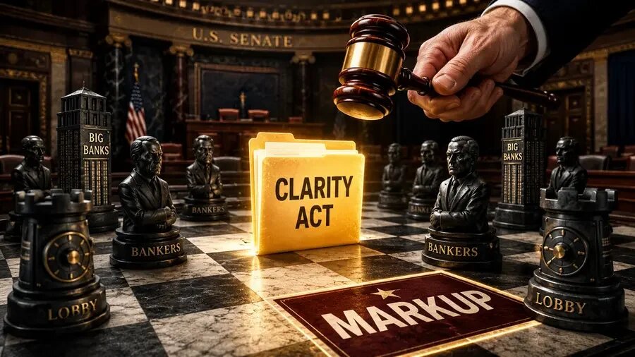 Банковское лобби пытается сорвать прогресс «stablecoin» в рамках Clarity Act перед слушаниями на следующей неделе