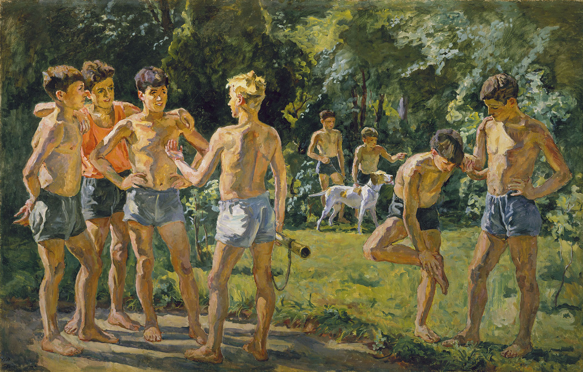    Пётр Кончаловский, «Утро испанских пионеров в летнем лагере», 1939 год