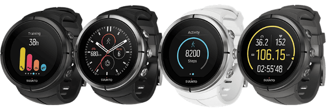 Старые-добрые Suunto Spartan Ultra. У меня была топовая версия с титановым безелем.