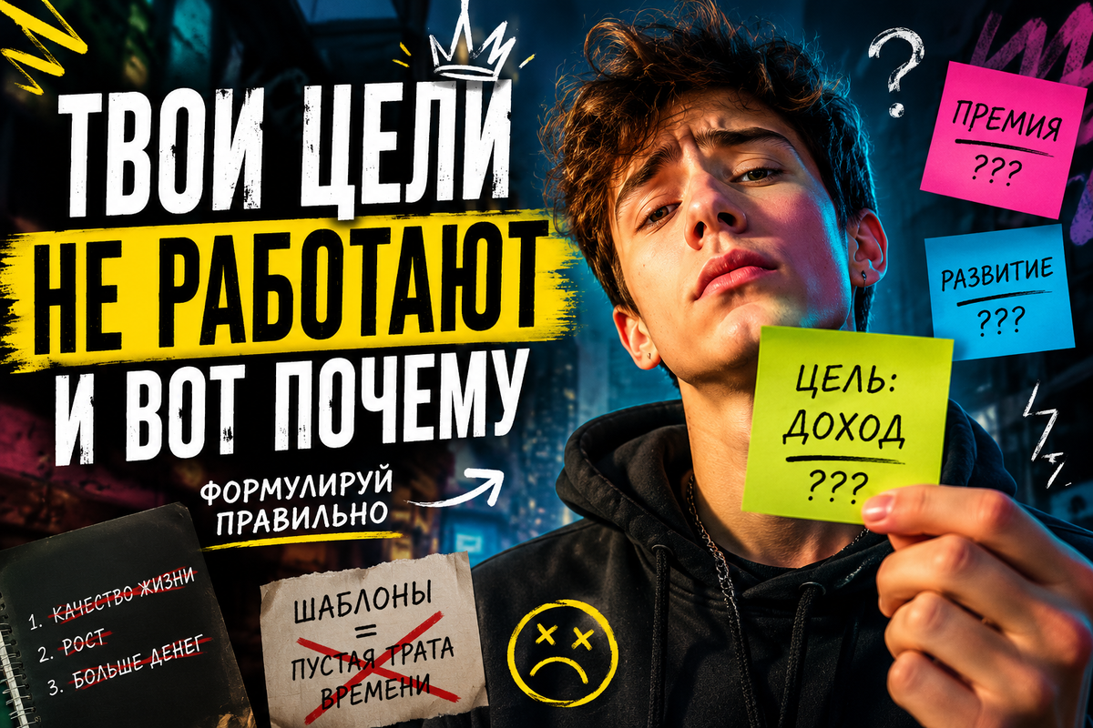 Почему большинство целей не работают? Потому что они сформулированы слишком абстрактно: «доход», «развитие», «качество жизни». В статье разбираем, как правильно формулировать цели и опасения, чтобы мозг понимал, что делать дальше. Простые примеры, ошибки мышления и 3 правила, которые делают цели действительно рабочими.