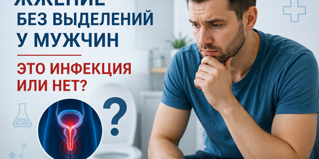 Жжение без выделений у мужчин: это инфекция или нет?