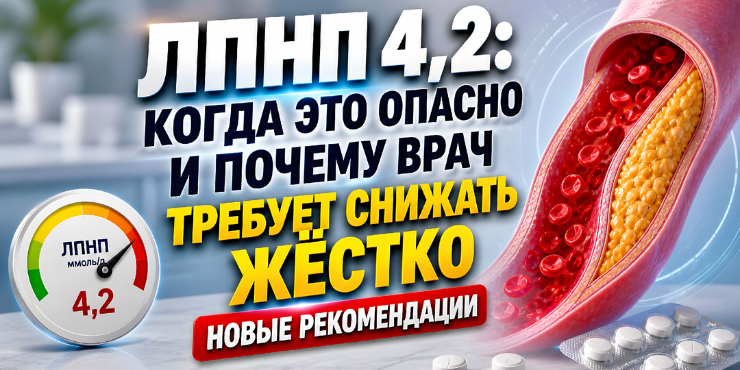 ЛПНП 4,2: когда это опасно и почему врач требует снижать жёстко