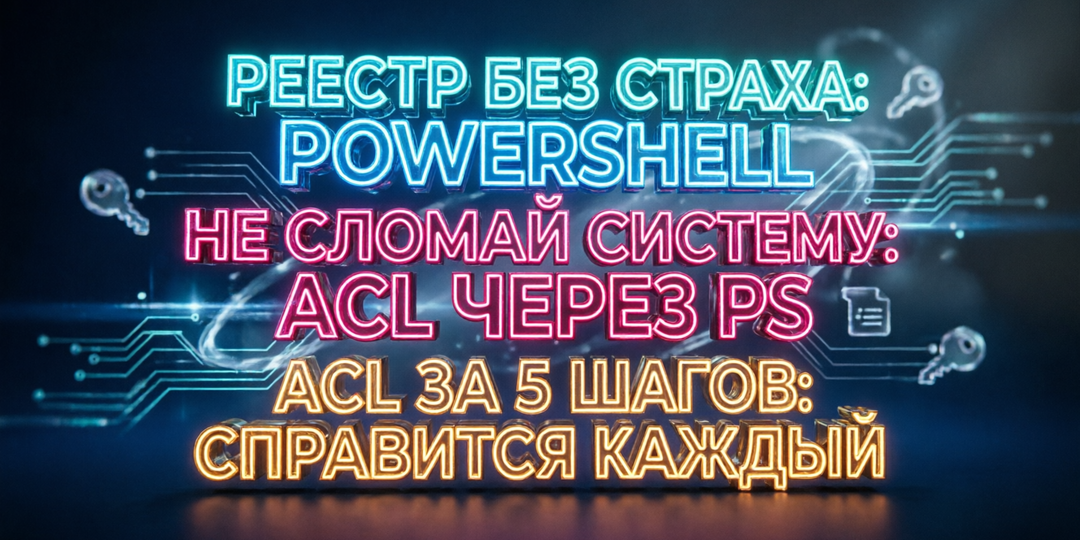 🛠️ Реестр Windows без паники: как управлять ACL через PowerShell и не сломать систему
