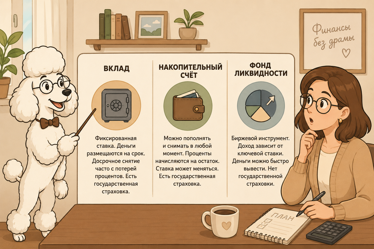Отличия фондов от вкладов собрала для вас на картинке