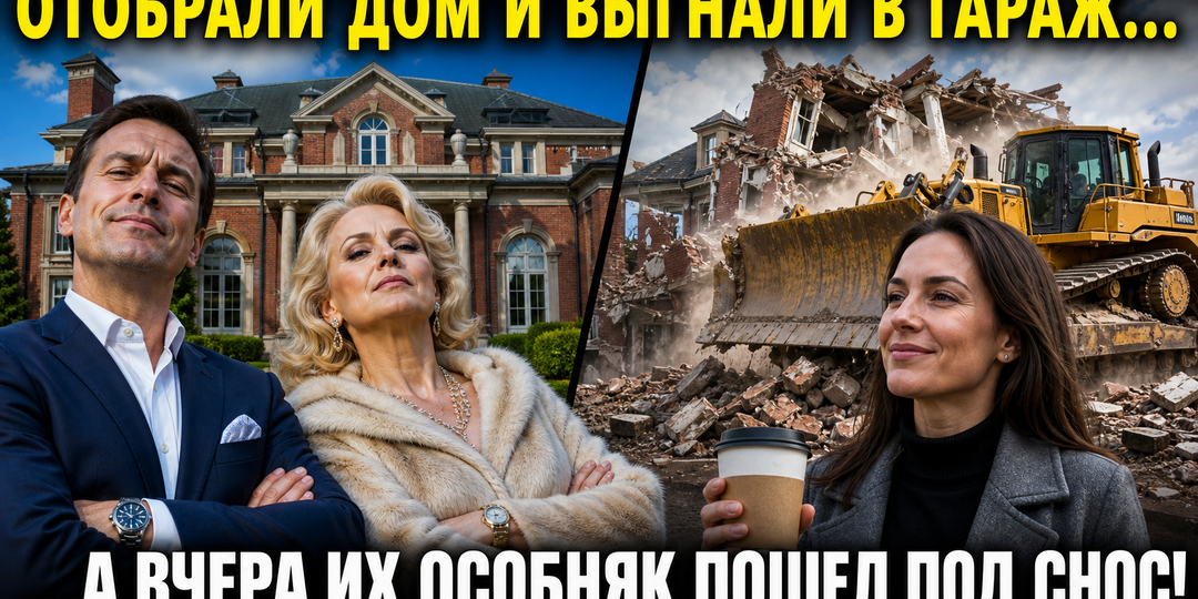 «Катись в свой гараж!» — ржал муж, выгоняя меня из нашего особняка. Вчера его дом снесли бульдозером, а за гараж мне дали 30 миллионов.