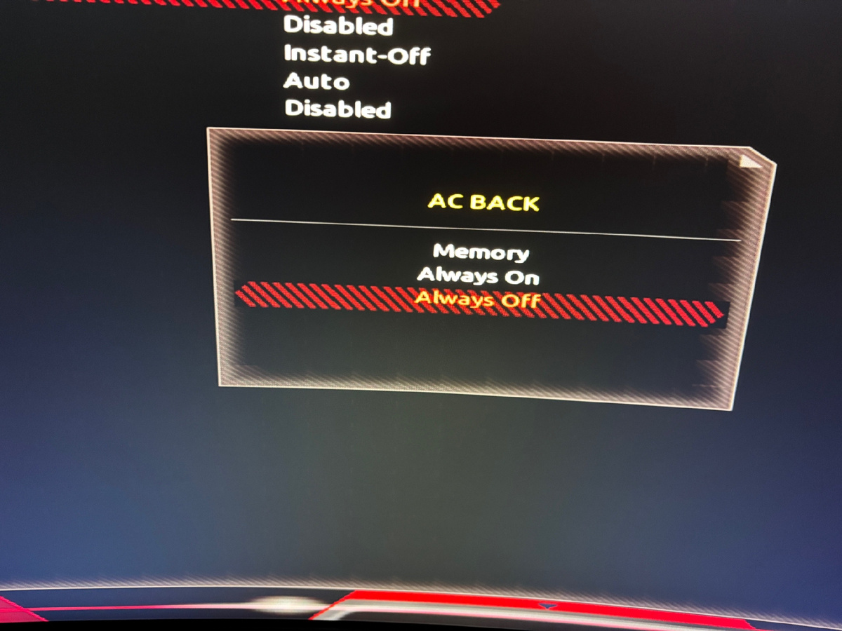 Выбираем значение "Always On" или "Memory"