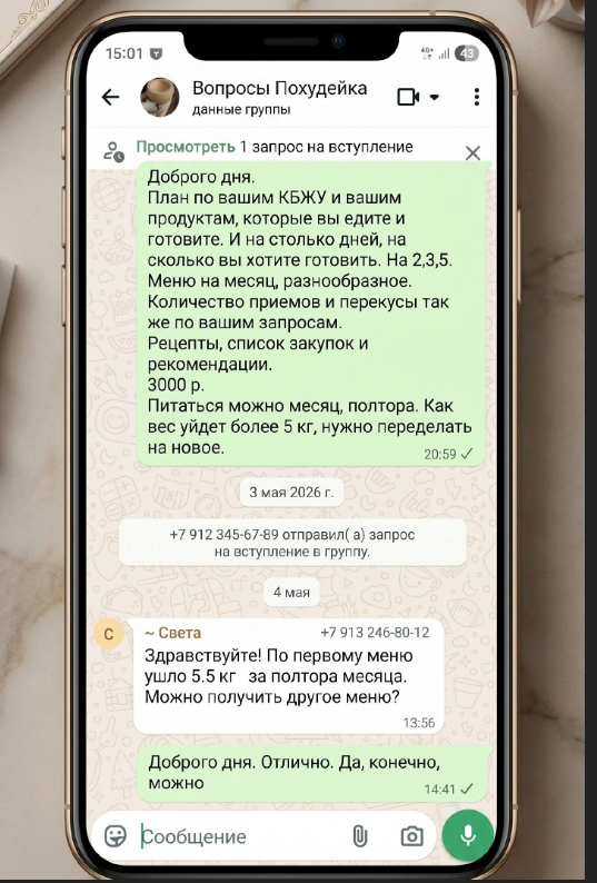 реальные люди, кто уже попробовал питаться по готовому персональному плану