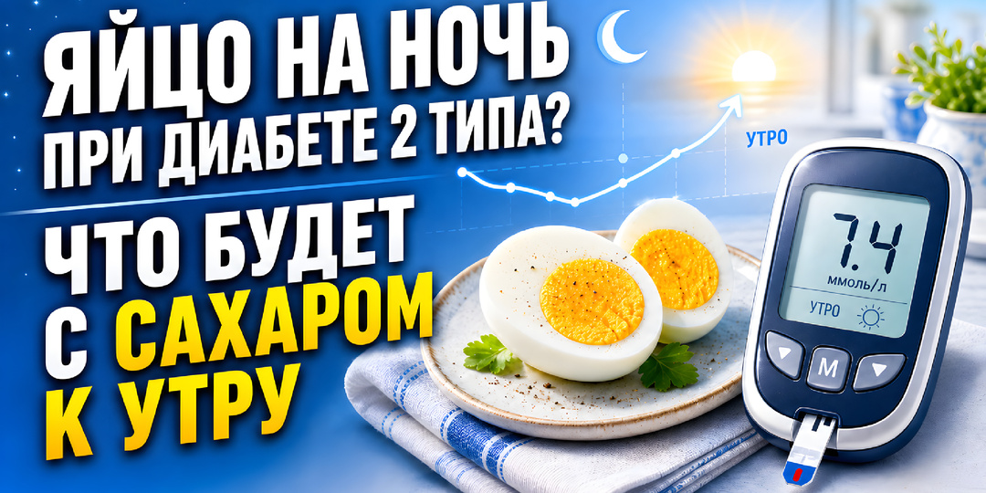 Яйцо на ночь при диабете 2 типа: что происходит с сахаром к утру