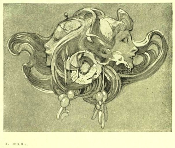 1. Эскиз украшения Альфонс Муха. Чехия 1902. Иллюстрации из открытых источников.