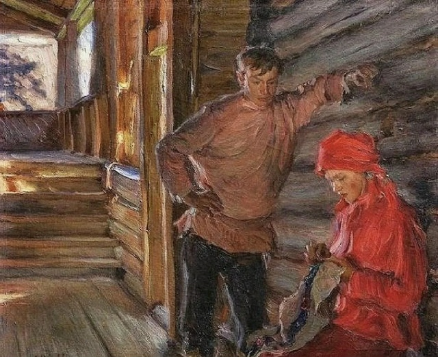 Александр Моравов. «Разговор». 1925