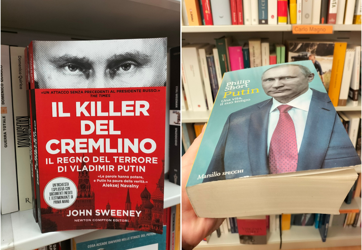 Обложку слева переводить надо? Подзаголовок «Королевство террора ВП». Автор – Джон Суини. Справа «труд» журналиста Филипа Шорта, позиционируется как полная биография, не предвзятая и объективная. Пробежалась прямо в магазине, потом погуглила. В «не предвзятой» книге нет экономического анализа, то есть страна «встала с колен» и стала 4' экономикой или случайно, или вопреки, но не благодаря...