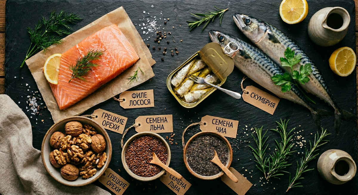 Всё это — источники омега-3. Ни одна капсула не нужна если эти продукты есть в рационе регулярно. Вопрос только в том как их готовить чтобы не потерять главное