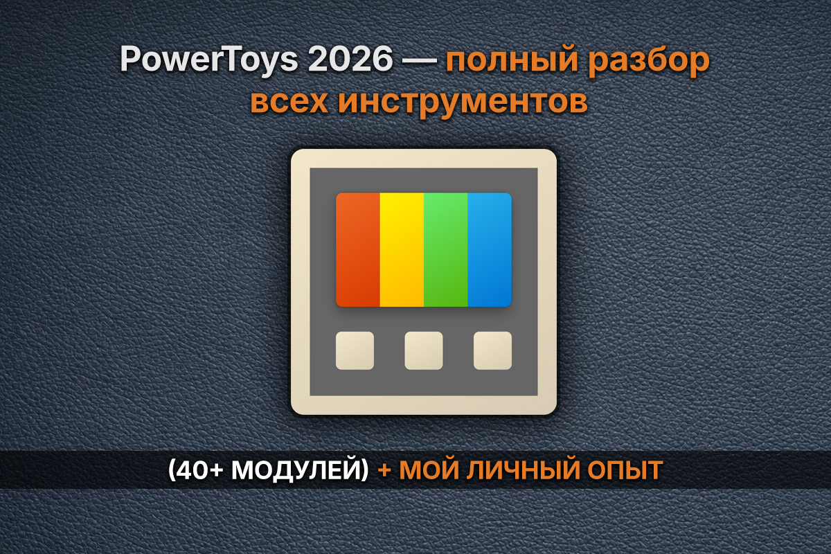 PowerToys 2026 — полный разбор всех инструментов