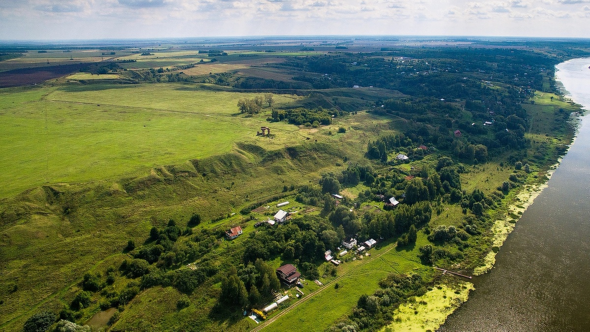 Панорама городища Старая Рязань